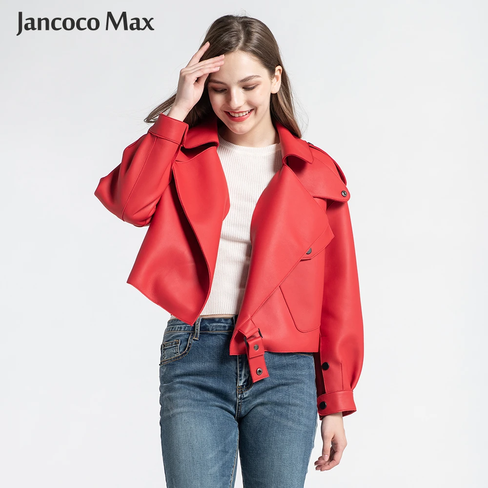 Chaqueta de piel de oveja genuina para mujer, abrigo de piel de oveja genuina a la moda, de cuero auténtico para motocicleta, S7547, 2021