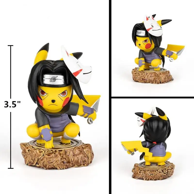 TAKARA TOMY Pikachu Косплей Uchiha Itachi Коллекция ПВХ фигурку Модель игрушки подарок для
