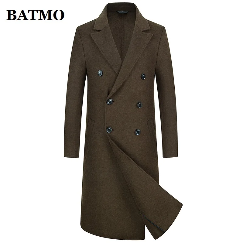 BATMO Новое поступление Зима Высокое качество 70% шерсть длинный Тренч мужской