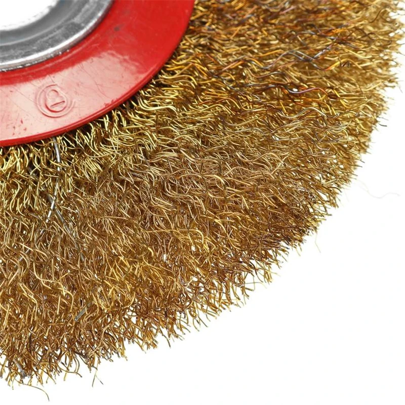 

4/5/6 Inch Steel Flat Wire Brush Wheel Polishing Sanding Wheel for Bench Grinder Deburring