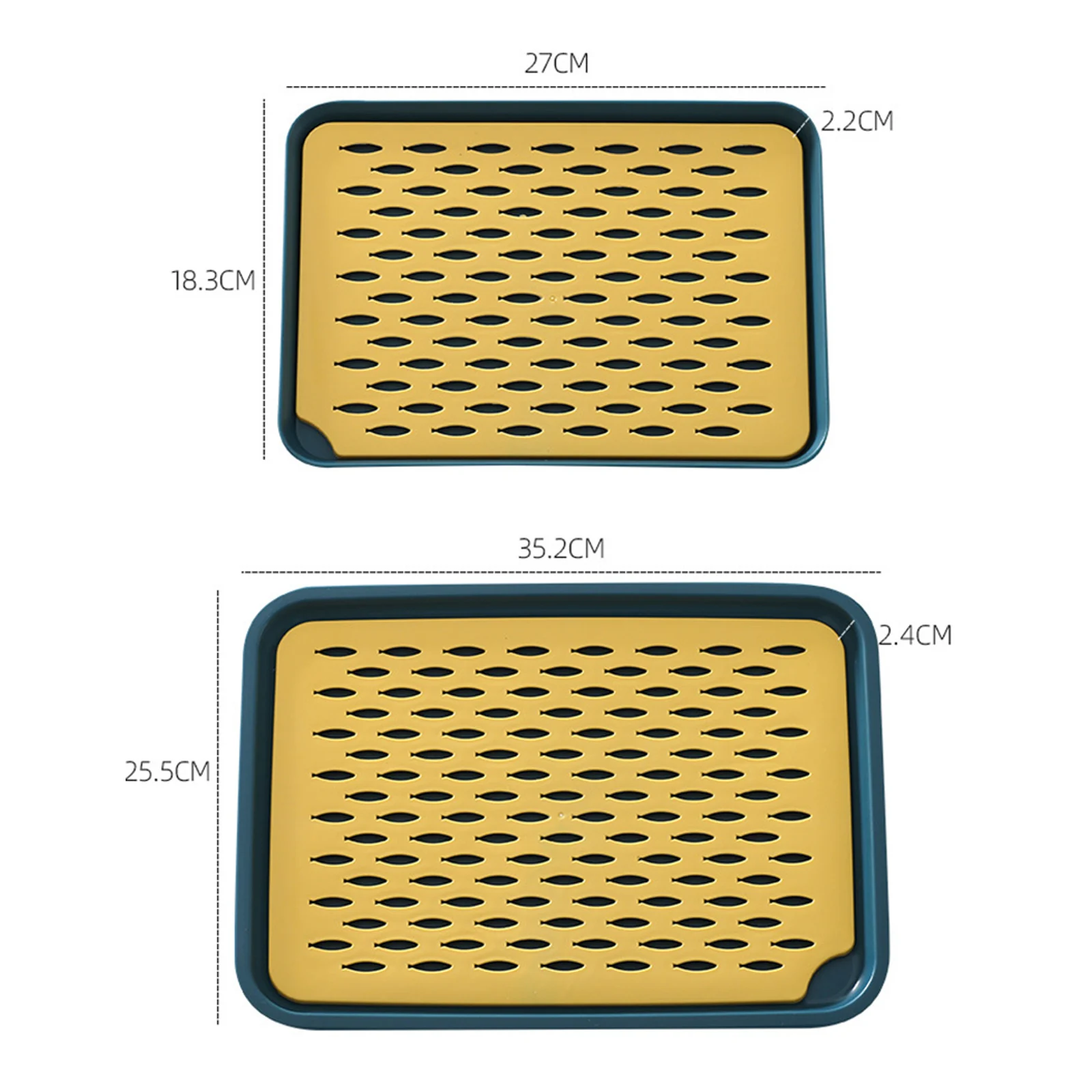 

Nordic Style Rectangular Plastic Tray Tea Tray Creative Pasta Plate Steak Plate Multifunctional Barbecue Plate Drain Cup Plate