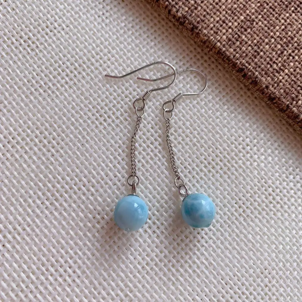 Женские серьги 912 из серебра 925 пробы с натуральным драгоценным камнем 7 5 мм |