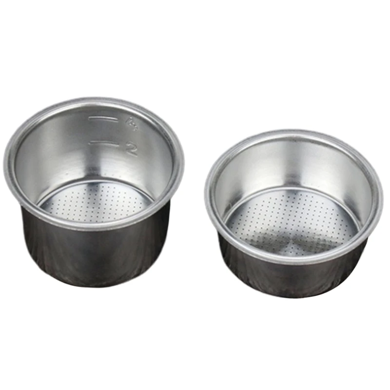

2 Packs of 51mm 2/4 Cup Filters, Bottomless Portafilter Replacement Filter Basket for Coffee, for Delonghi EC680 EC685