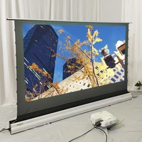 mgalru 169 pet crystal motorized pull up raising from the floor electric alr clr projection screen for the ust projector