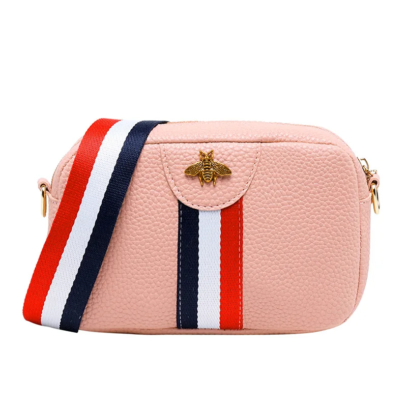 

2021 New Female Bag Casual Small Square Bag Shoulder Messenger Bag Small Fresh Ribbon Mobile Phone Bag Pu Small Bag A1281