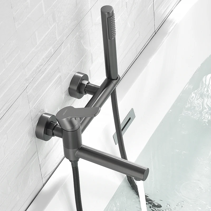 Смеситель для ванны с одной ручкой настенный смеситель ручного душа тройной