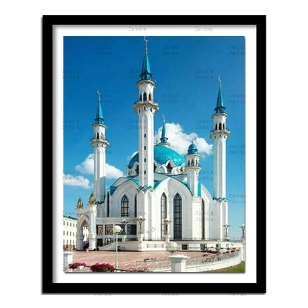 

Full Square/round Drill 5D Diy Diamond Painting "religious Mosque" Embroidery Cross Stitch Mosaic Rhinestone Home Decoration Art