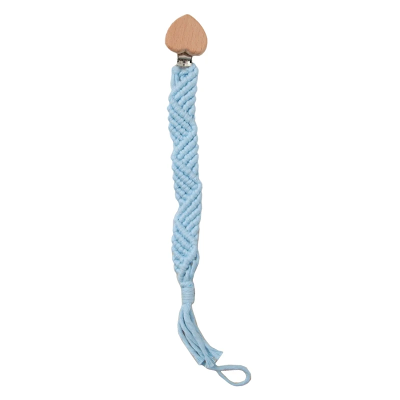 

Newborn Crochet Pacifier Clip Chain Woven Cotton Rope BPA-free DIY Dummy Nipple Holder Soother Baby Teething Chewable Toys