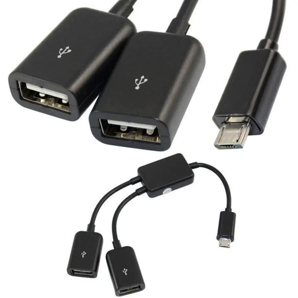 Micro USB/Type C к 2 OTG двухпортовый концентратор кабель Y сплиттер USB для адаптера
