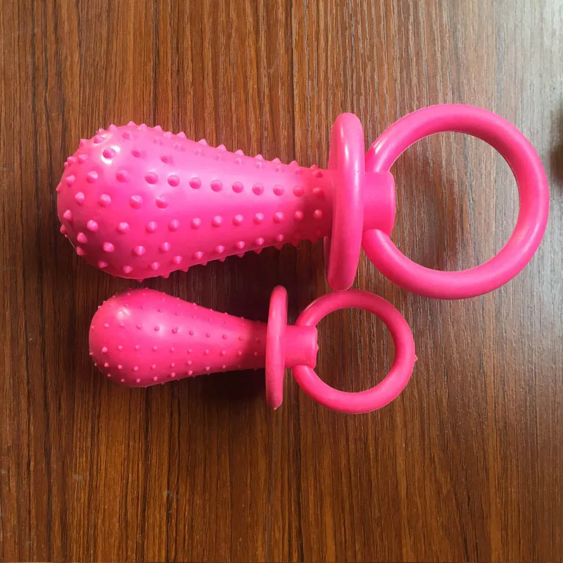 

1 PC Sound Toys Resistant Bite Nipple Shape TPR Chewing Playing Toy Small Dog Training Tools Durable Pet Product