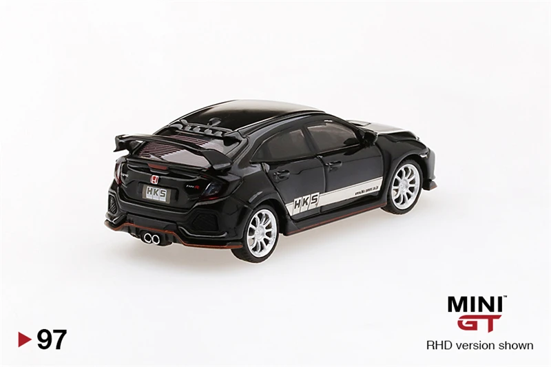 MINI GT 1:64 Honda Civic Тип R HKS черные модели RHD литые автомобилей | Игрушки и хобби