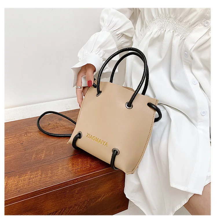 

2021 Summer New Fashion Solid Color Portable Tote Bag Women's Bag Portable Crossbody Bag