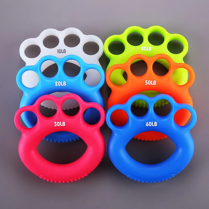 

Random Color Four Finger Hand Grip Ring Strength Trainer Exercises Force Strengthener Exerciser Recovery Training Tool