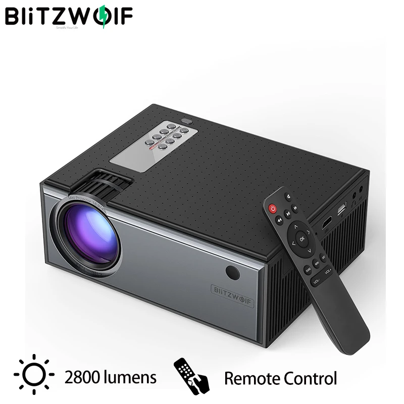 Blitzwolf BW VP1 ЖК проектор 2800 люмен поддержка 1080P вход несколько портов Портативный