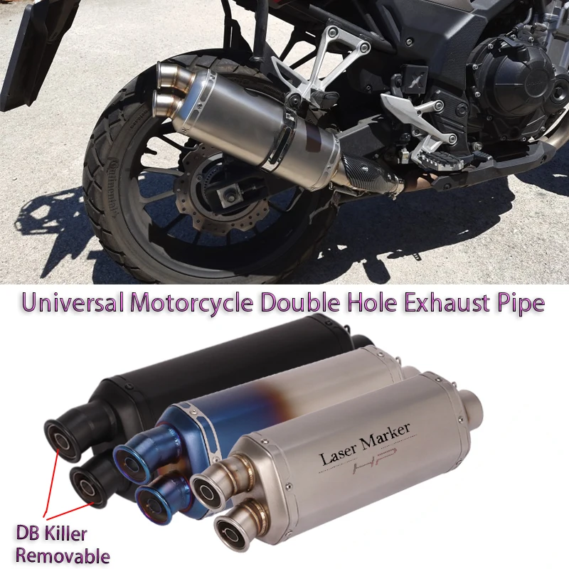 Фото Универсальный мотоциклетный глушитель для Z900 FZ6 N NMAX 155 Hornet 600 51 мм | Автомобили и
