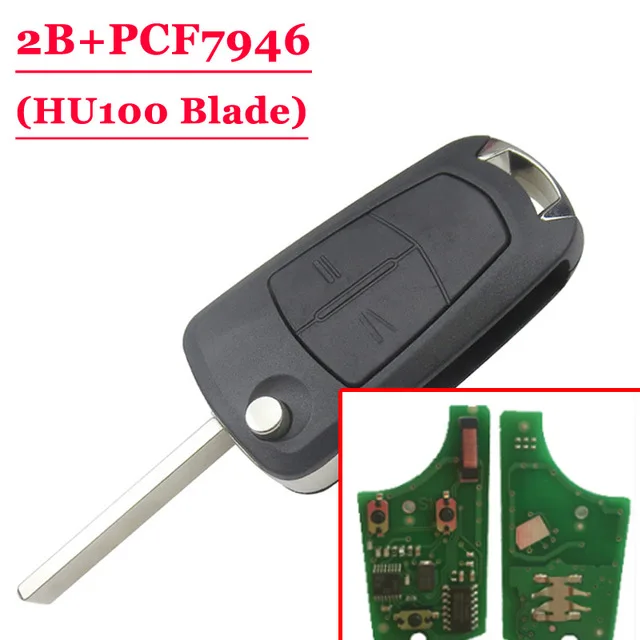 Раскладной ключ с 2 кнопками/3 кнопками для Vauxhall Opel Vectra C Signum Auto чипом HU100 433 МГц