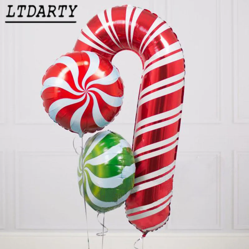 5 шт. 18 дюймов леденец на палочке с узором карамельной трости и алюминиевой фольги