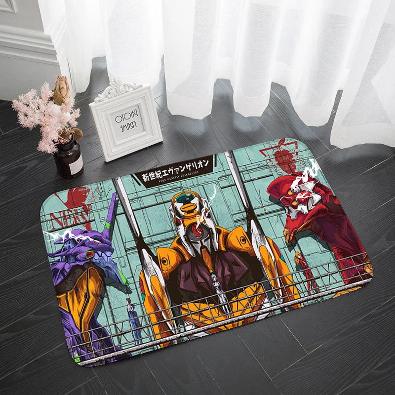 

Evangelion Printed Prayer Mat Indoor Bathroom Living Room Entrance Doormat 3D Pattern Home Floor Decoration Carpet Anti-Slip Rug