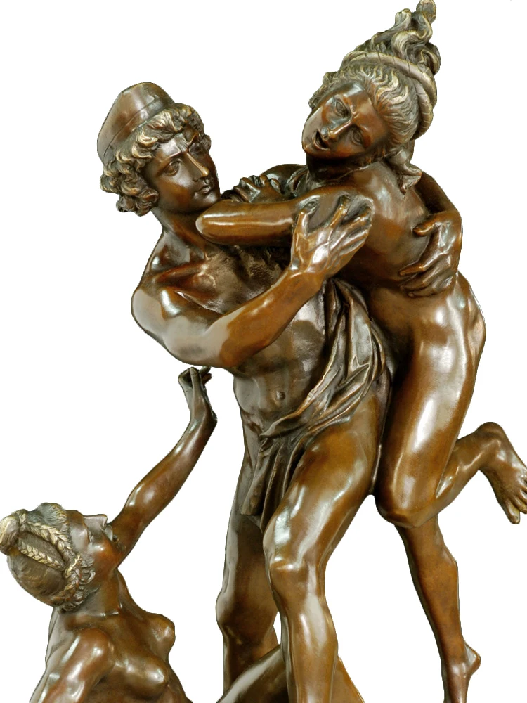 Бронзовая статуэтка в античном стиле для мужчин ограбляющих девушек популярная