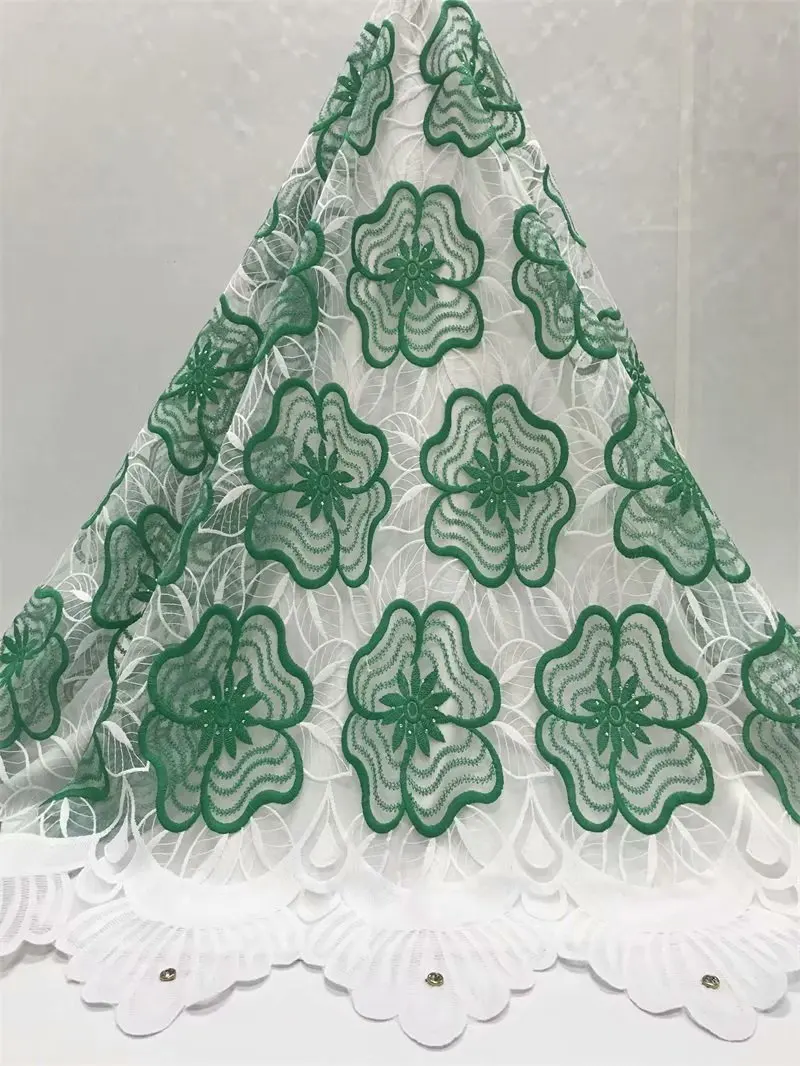 5 ярдов/шт водорастворимые фиолетовые африканские кружева ткань вышитые