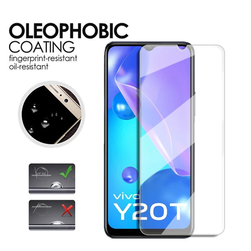 Protector de pantalla de vidrio transparente para Vivo Y20T, pel&iacute;cula de lente de c&aacute;mara de vidrio templado 9H, para Y20T, Y20, Y20G, Y21, Y21s, Y95, Y53s, Y33s, Y17-2