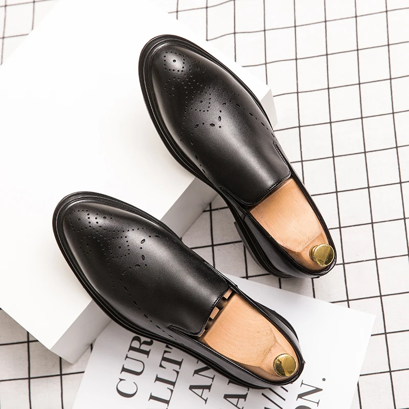 Мужские классические туфли лоферы брендовые деловые мужские строгие для свадьбы