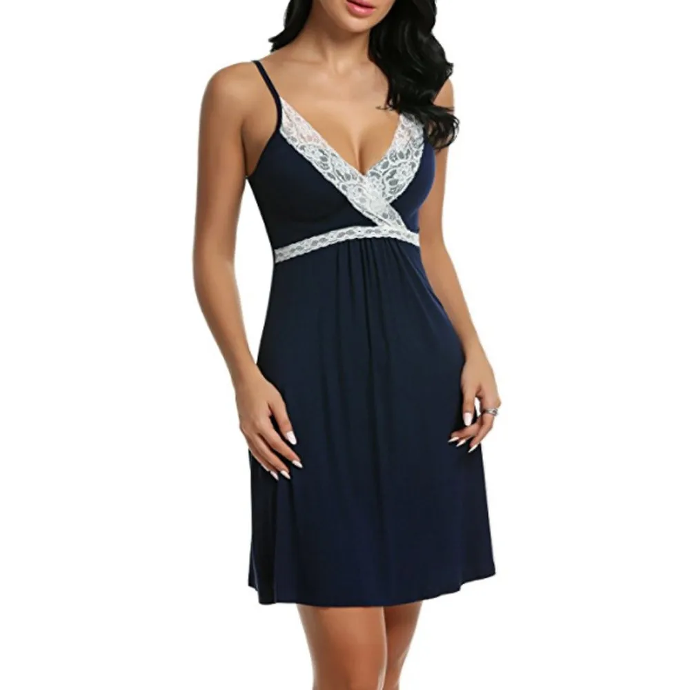 Сексуальная ночная рубашка Женская кружевная пижама в стиле пэчворк женская