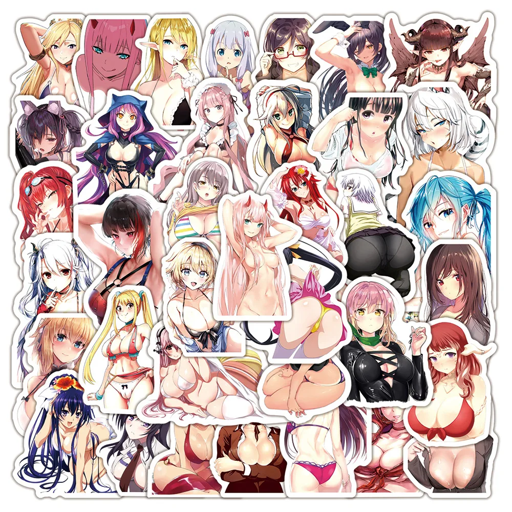 103050100pcs hentai sexy pinup stickers anime girl waterproof guitar car luggage skateboard laptop bike graffiti sticker toy free global shipping