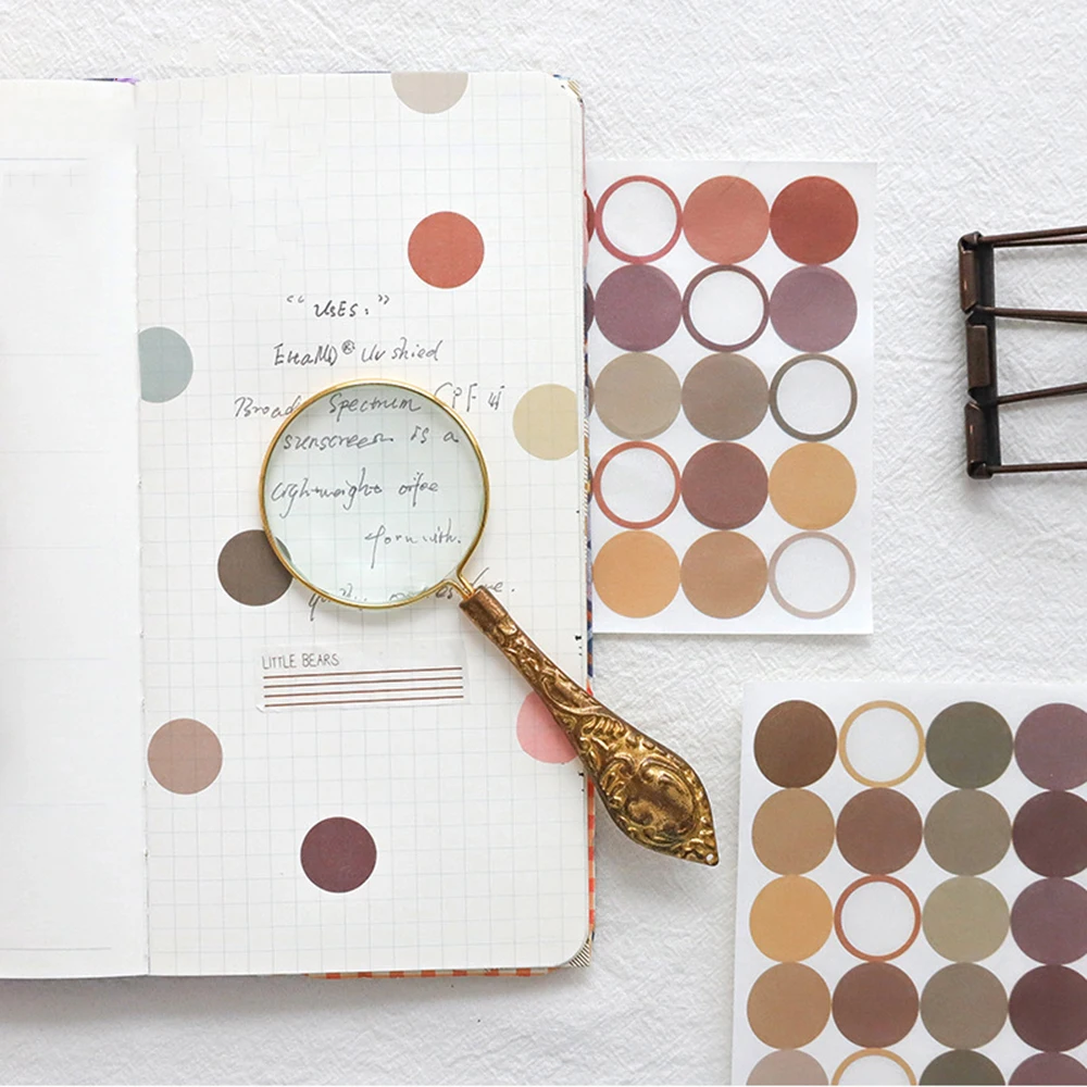 

4 Sheets/Pack Handbook Scenery Series Kawaii Cute Washi Sticker Diary Stationery Flakes Scrapbook Decorative Stickers