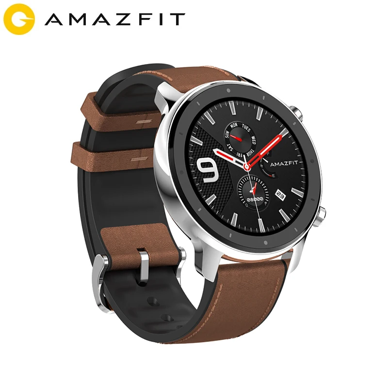Глобальная версия Amazfit GTR 47 мм Смарт часы 5ATM Водонепроницаемый 24 дней Батарея gps