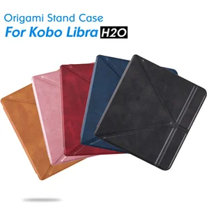 Чехол для электронной книги BOZHUORUI Kobo Libra H2O (выпуск 2019 года, модель N873) -Чехол-подставка из высококачественной искусственной кожи для оригами с автоматическим пробуждением в спящем режиме