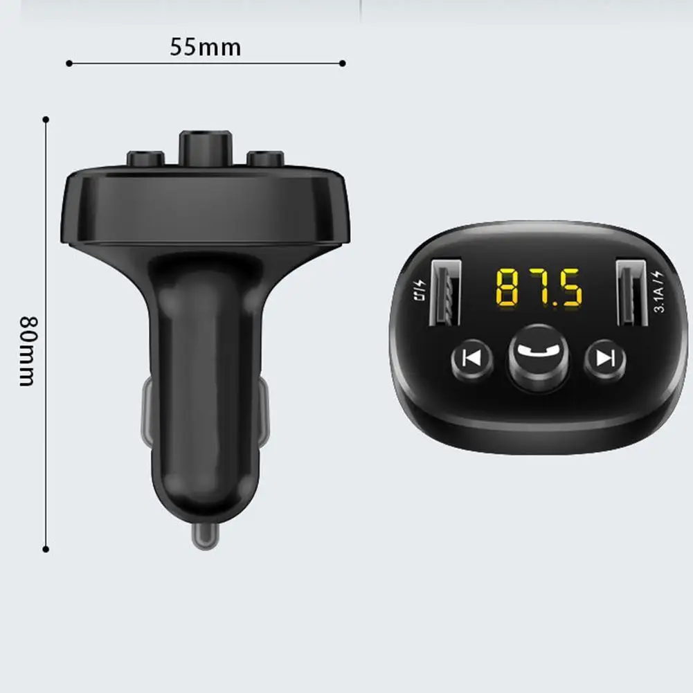 

Car Bluetooth 5.0USB Fast Charger Music Player Wireless Receiver Wireless Transmitter Modulator