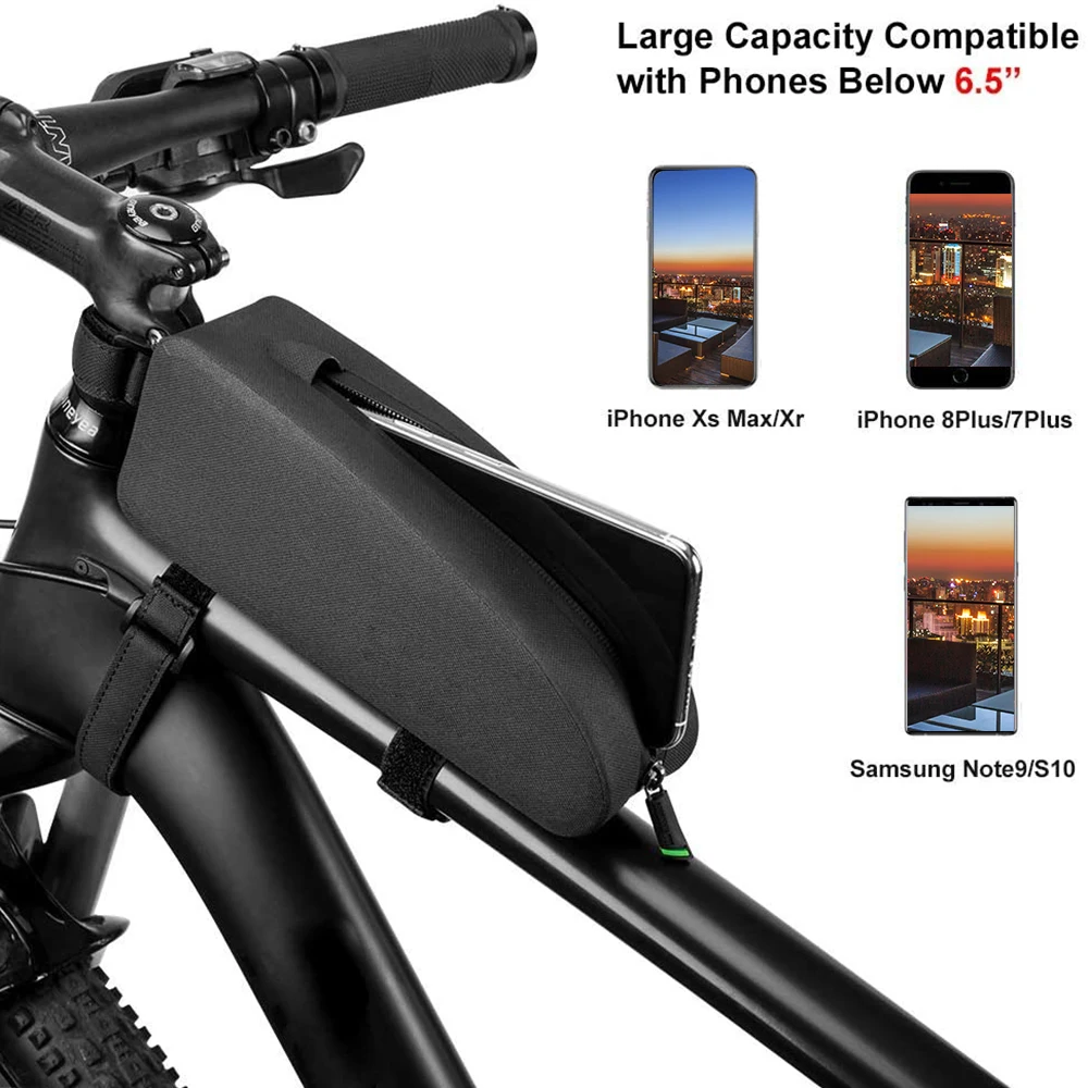 

Bike Cycling Bicycle Top Front Tube Bag Waterproof Frame Bag Streamline Large Capacity MTB Bicycle Pannier Case Bike Accessories