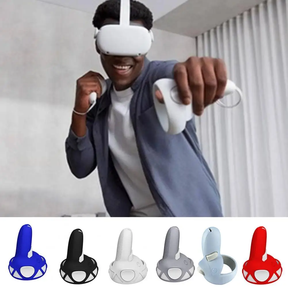 

VR Controller Grip Shockproof Detachable Silicone Protective VR Handle Cover for Quest 2