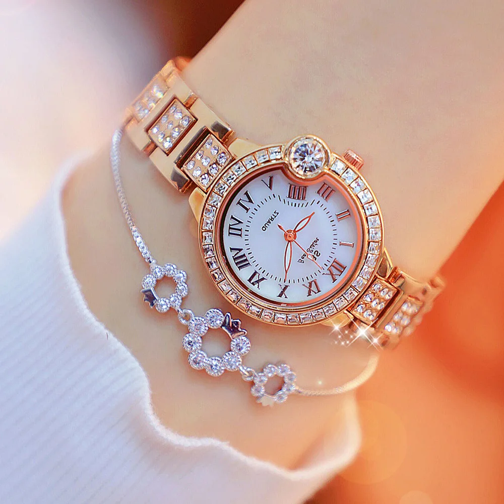 

Rhinestone Women's Watches Quartz Waterproof Watch Fashion Design Bracelet Women Wrist Watches Relogio Femininos Reloj Mujer