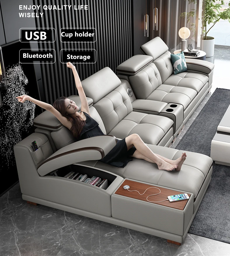 Современные диваны для гостиной кожаный диван деревянная рама с губкой высокой