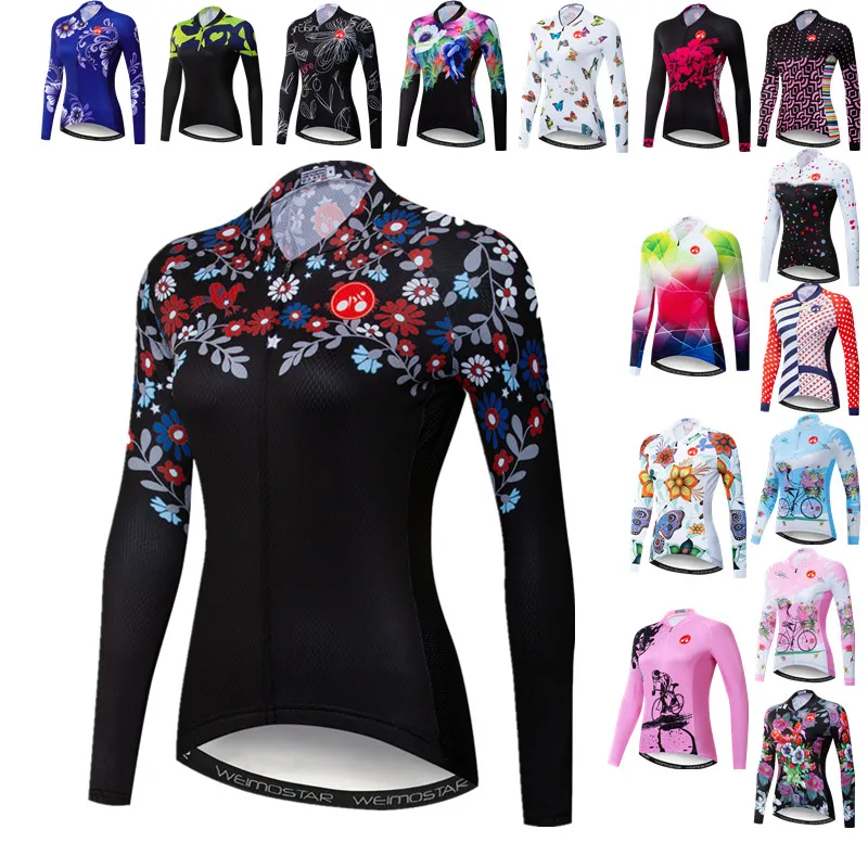 

Weimostar Cycling Jersey Long Sleeve Women 2022 Pro Team Bicycle Clothing Autumn Bike Jacket Quick Dry Cycle Wear Riding Shirt