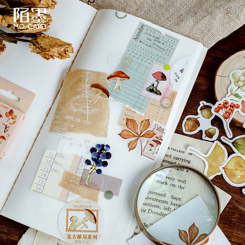 

46Pcs/box Creative Plants Stickers Flakes Scrapbooking DIY Decorative Stickers For Stationery