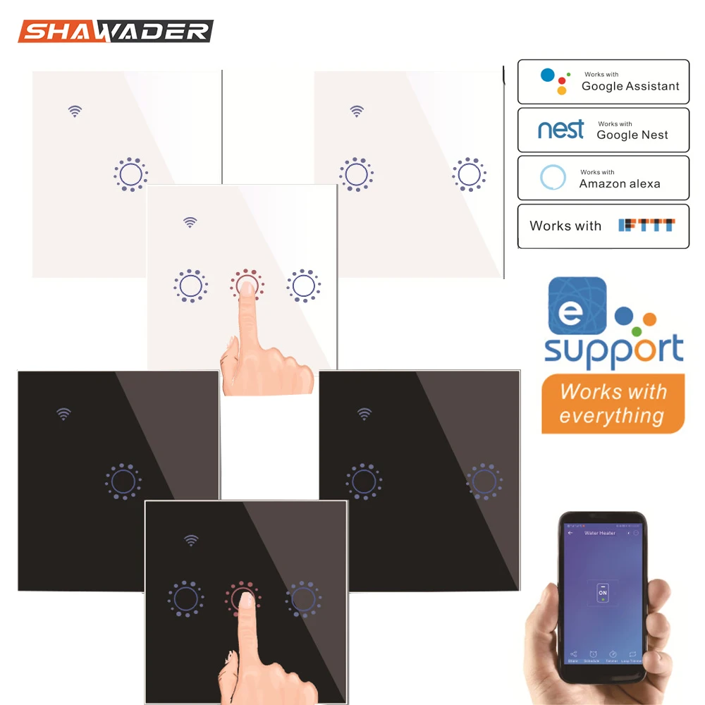 Умный светильник Wi Fi двусторонний беспроводной электрический выключатель