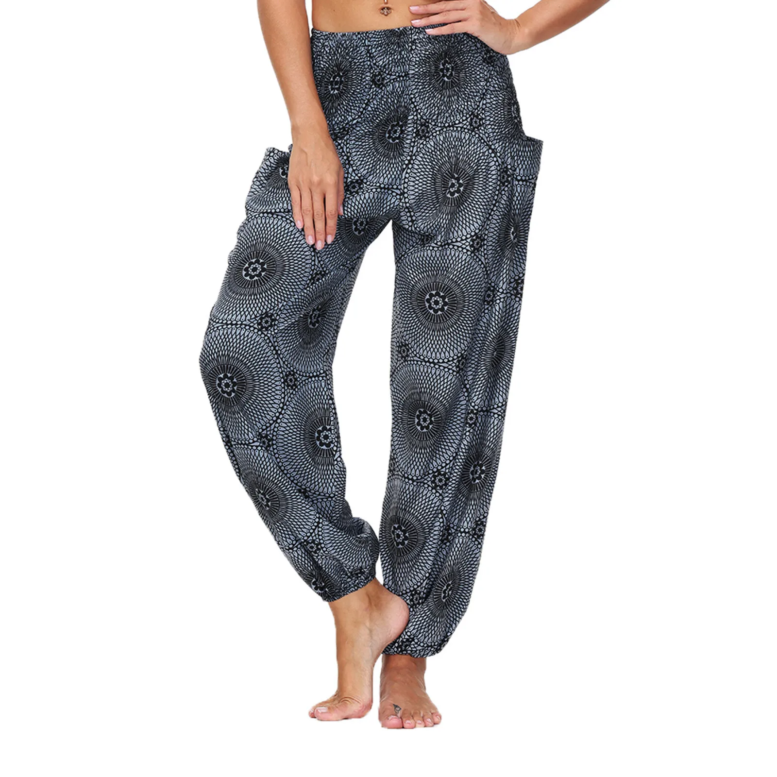 

Harajuku Harem Pants Women Casual Summer Loose Trousers Female Baggy Boho Printed Pants Ladies Hippy High Waist Trousers