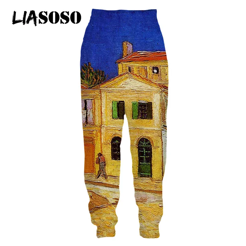 

LIASOSO 3D Painting Van Gogh Draw Art Sweatpants Casual Trousers Women Men's Oversized Harajuku Hip Hop Jogging Sport Clothing