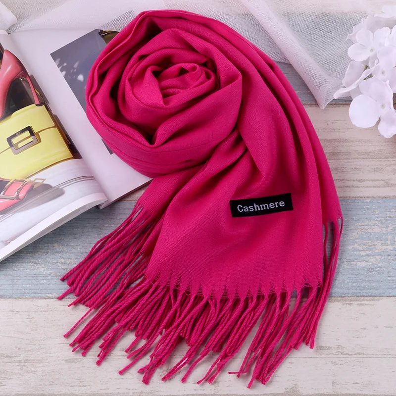 

Luxury brand scarf unisex women and men high quality wool cashmere scarf fringed ladies men shawls