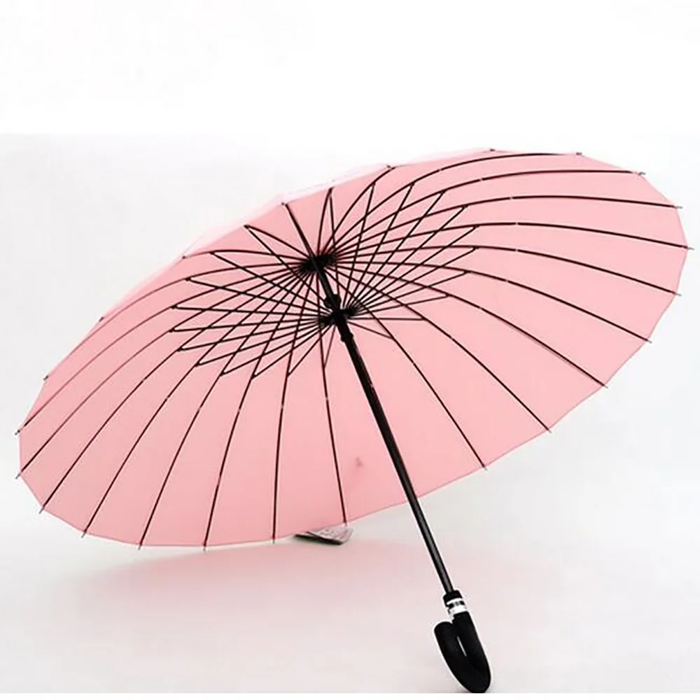 Зонт от солнца цветные зонты с длинной ручкой 24 ребра для гольфа прямой