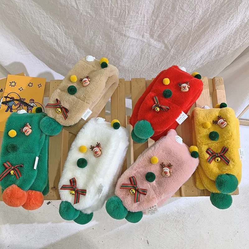 Рождественский детский зимний шарф Милые Роскошные Дизайнерские шарфы мягкий