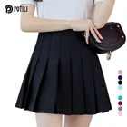 POTILI Женская плиссированная юбка с высокой талией y2k, летняя Осенняя Повседневная Милая клетчатая юбка А-силуэта, школьная форма, мини-юбки для девочек