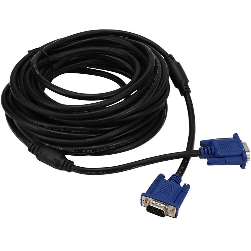 10 м VGA кабель штекер 3 + 5 HD полностью проводной 15pin для ЖК ЭЛТ проектора ПК ноутбука