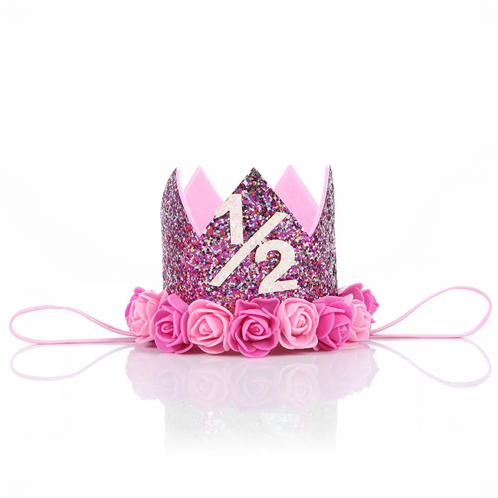 Детская повязка на голову корона с днем рождения половина 1/2 лет шляпа принцессы