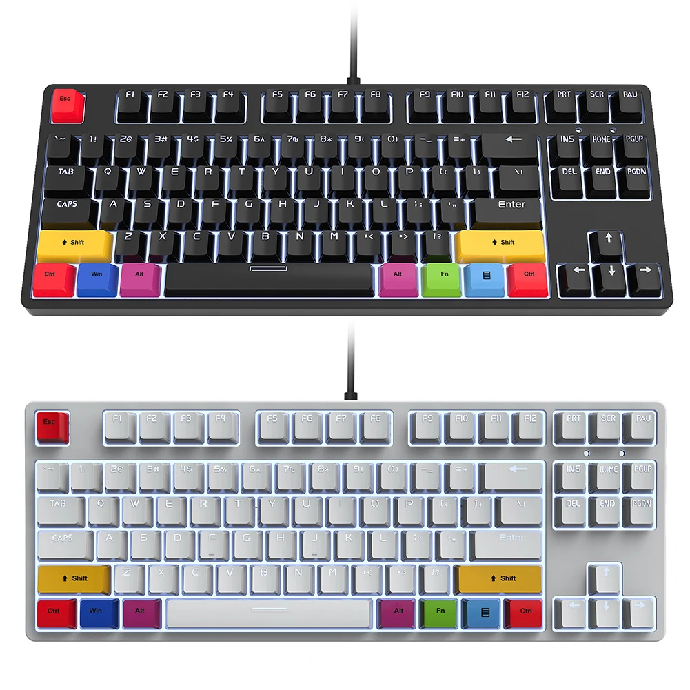 

HXSJ L600 Механическая игровая Проводная клавиатура с 87 клавишами