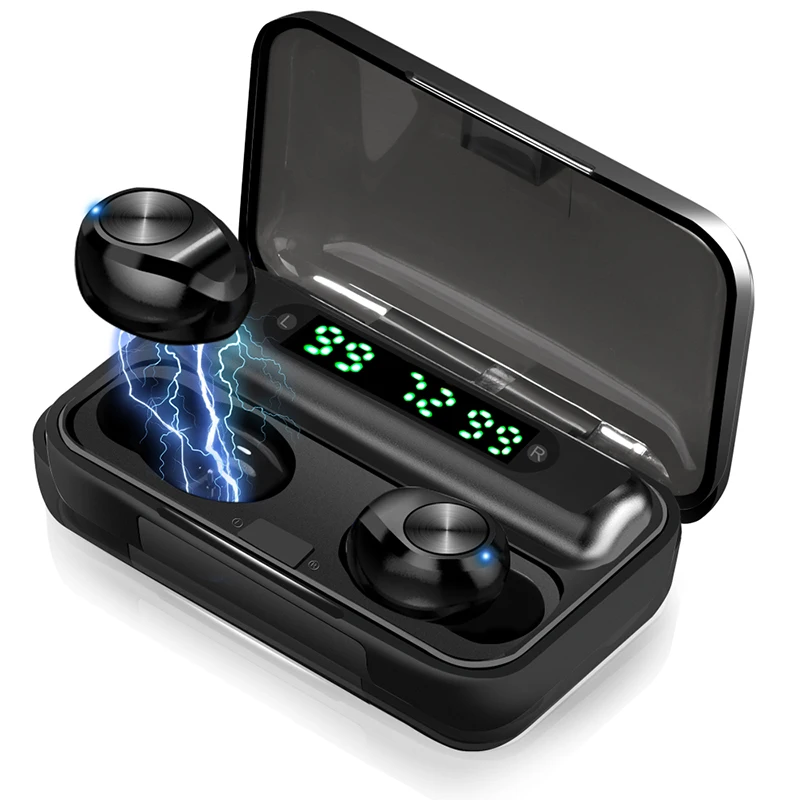 F9-9 TWS Wireless Bluetooth Earphone Stereo Airbuds with Mic LED Display Sport Gaming Headset Headphones With Power Bank | Электроника