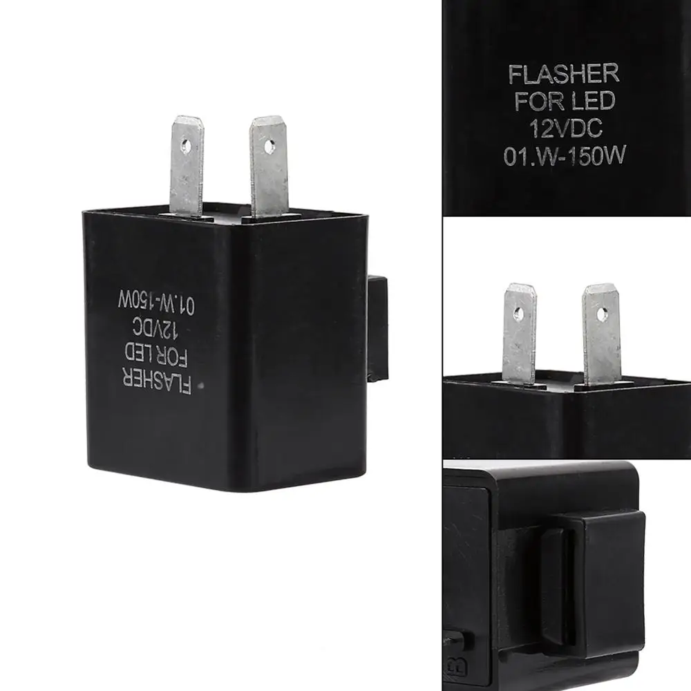 1 pcs 12V 2 Pin Black LED Flasher Blinker Turn Signal Relay Motorcycle Indicator Light advanced SMD chip | Автомобили и мотоциклы